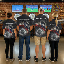 Load image into Gallery viewer, Custom Texas Flag Tornado White Thunder Darts Women Polo &amp; 1/4-Zip Shirts Dart Team Jerseys NYN2808