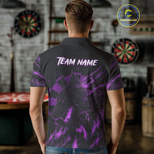 Load image into Gallery viewer, Custom Black-Purple Wolf Grunge Dart Jersey For Men Horror Grunge Dart Team Jerseys NYN1402