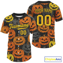 Load image into Gallery viewer, Custom Colorful Pumpkin Baseball Halloween Shirt For Men Hallow's Eve Baseball Jerseys NYN1466