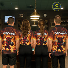 Load image into Gallery viewer, Yellow Lightning Funny Bull Pool 8 Ball Men Billiard Polo &amp; 1/4-Zip Shirt Custom Billiard Attire NYN2606