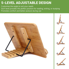 Load image into Gallery viewer, Inspirational Bamboo Book Stand Appreciation Gift, Thank You Gifts, Motivational Reading Stand
