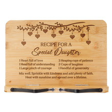 Load image into Gallery viewer, Daughter Gifts Book Stand Daughter Recipe Birthday Gifts Christmas Gifts for Daughter