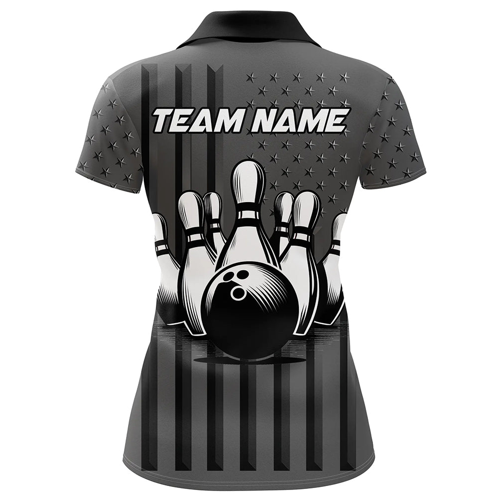 Personalized Bowling Shirt for Women Camo Bowling Jersey Polo Shirt Unisex QZT276