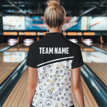 Custom Beer Bowling Shirt for Men Women Quarter-Zip Bowling Team Jersey QZT612