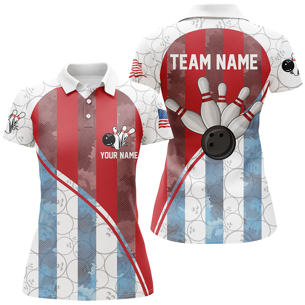 Bowling Shirt for Women Bowling Tournament Jersey Unisex Polo Bowling Shirt QZT273