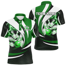 Load image into Gallery viewer, Personalized Bowling Shirt for Men Polo Camo Thunder Bowling Team League QZT429
