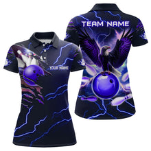 Load image into Gallery viewer, Personalized Women Polo Eagle Bowling Shirts Bowling Team League QZT437