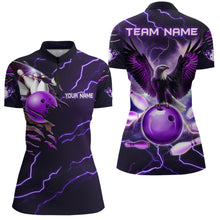 Load image into Gallery viewer, Personalized Women 1/4 Zip Eagle Bowling Shirts Bowling Team League QZT437