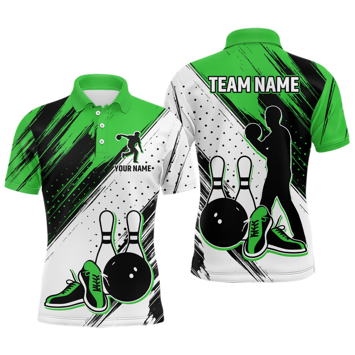 Personalized Men Polo Bowling Shirts Camo Bowling Team Jersey Multicolor QZT477
