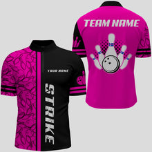 Load image into Gallery viewer, Custom Bowling Shirt for Men Bowling Jersey Bowling Team League Quarter-Zip Shirt QZT100
