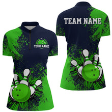 Load image into Gallery viewer, Personalized Women's Bowling Shirts Bowling Jersey Quarter Zip Bowling Performance QZT497