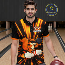 Load image into Gallery viewer, Funny Squirrel Bowling Team Shirt Custom Bowling League Jersey for Men Bowling Outfit Polo &amp; 1/4-Zip QZT766