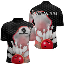 Load image into Gallery viewer, Personalized Bowling Shirt for Men Bowling Jersey Quarter Zip Shirt Unisex QZT284