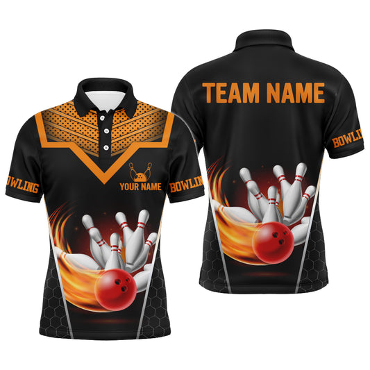 Custom Bowling Shirt for Men Bowling Jersey Bowling Team League Polo Shirt QZT79