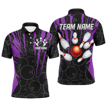 Custom Bowling Shirts Camo Bowling Jersey Polo Shirt for Men QZT415