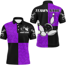 Load image into Gallery viewer, Polo Bowling Shirts Customized for Men Bowling Jersey Bowling Team League QZT425