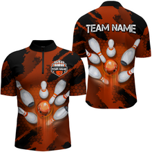 Load image into Gallery viewer, Camo 3D Bowling Shirts Men Custom Bowling Team Jersey Quarter Zip Multicolor QZT468