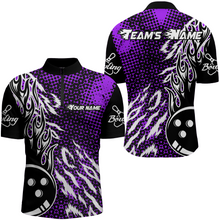 Load image into Gallery viewer, Personalized 3D Men's Bowling Team Jersey Bowling Shirt American Bowling Quarter-Zip Shirt QZT43-8