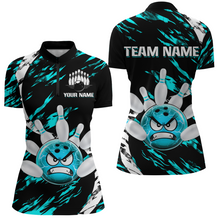 Load image into Gallery viewer, Women's Bowling Shirt Custom Bowling Jersey 1/4 Zip Bowling Multicolor Team Shirts QZT483