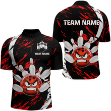 Load image into Gallery viewer, Men's Bowling Shirt Custom Bowling Jersey Quarter Zip Bowling Multicolor Team Shirts QZT483