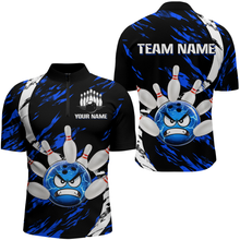 Load image into Gallery viewer, Men's Bowling Shirt Custom Bowling Jersey Quarter Zip Bowling Multicolor Team Shirts QZT483