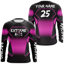 Load image into Gallery viewer, Custom Motocross Jersey Kid Men Women Upf30+ Pink Dirt Bike Shirt MX Off-Road Rider Motorcycle PDT670