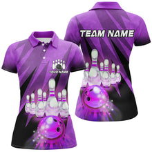 Load image into Gallery viewer, Custom Purple Bowling Shirt For Couple Bowling Team Jersey Men Women Bowler Gift BDT501