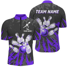 Load image into Gallery viewer, Custom Bowling Quarter-Zip Shirt For Men &amp; Women Team Bowling Jersey Multicolor BDT458
