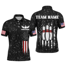 Load image into Gallery viewer, American Bowling Jersey Men Patriotic Bowling Team Shirt Custom Bowling Polo Shirt BDT358