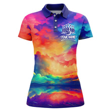 Load image into Gallery viewer, Rainbow Bowling Polo Shirt For Women Personalized Bowling Jersey Ladies Bowling Team Shirts BDT254