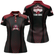 Load image into Gallery viewer, Bowling Polo Shirt For Women Custom Name Bowling Jersey Vintage Bowling Team Shirt BDT266