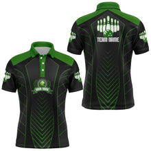Load image into Gallery viewer, Bowling Polo Shirt For Men Custom Name Bowling Jersey Vintage Bowling Team Shirt BDT266