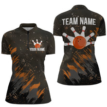 Load image into Gallery viewer, Personalized Orange Bowling Jersey Team Custom 1/4 Bowling Shirt For Men &amp; Women BDT486