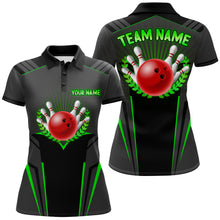 Load image into Gallery viewer, Personalized Bowling Jersey For Women Bowling Team League Shirts Custom Bowling Polo Shirt BDT378