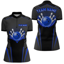 Load image into Gallery viewer, Personalized Bowling Jersey Women Bowling Team Shirts Custom Bowling Quarter-Zip Shirt BDT378