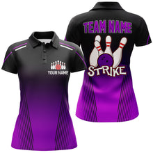 Load image into Gallery viewer, Strike Bowling Shirts For Women Custom Bowling Polo Shirts Team League Bowling Jerseys BDT346