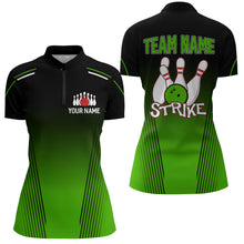 Load image into Gallery viewer, Strike Bowling Shirts Women Custom Bowling Quarter-Zip Shirts Team Bowling Jerseys BDT346
