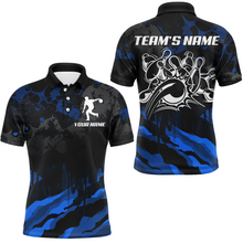 Load image into Gallery viewer, Men Bowling Polo Shirt Custom Camo Bowling Jersey Bowling Team League Shirt BDT285
