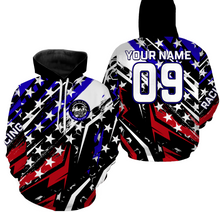 Load image into Gallery viewer, American Flag Quad Bike Hoodie For Adult ATV Motocross Hooded Jersey Patriotic Off-Road PDT908