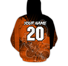 Load image into Gallery viewer, Custom ATV Motocross Hooded Jersey Orange Men Women Off-Road Quad Bike Hoodie Extreme PDT913
