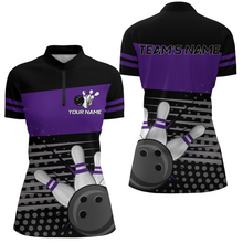 Load image into Gallery viewer, Bowling Quarter-Zip Shirts Women Bowling Team Jersey Custom Bowling Shirt BDT223