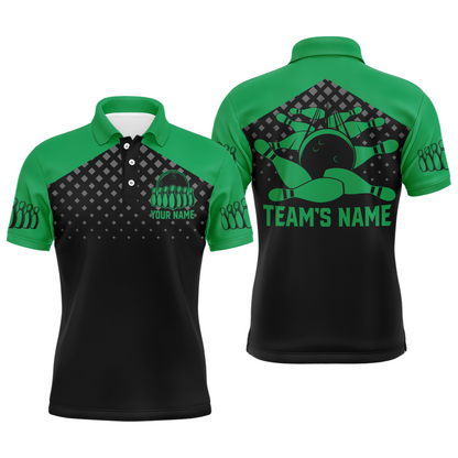Custom Bowling Shirts With Name Bowling Team Jersey For Men Bowling Polo Shirt League BDT329