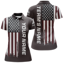 Load image into Gallery viewer, Patriotic Bowling Polo Shirt Women American Flag Bowling Team Jersey Custom Bowling Shirts BDT263