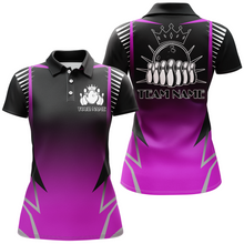 Load image into Gallery viewer, Custom Bowling Polo Shirt For Women Bowling Team Jersey Personalized Bowling Shirts BDT345