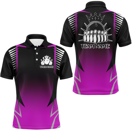 Custom Bowling Polo Shirt For Men Bowling Team Jersey Personalized Bowling Shirts BDT345