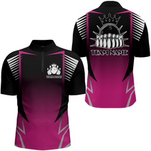 Load image into Gallery viewer, Custom Bowling Quarter-Zip Shirt For Men Bowling Team Jersey Personalized Bowling Shirts BDT345