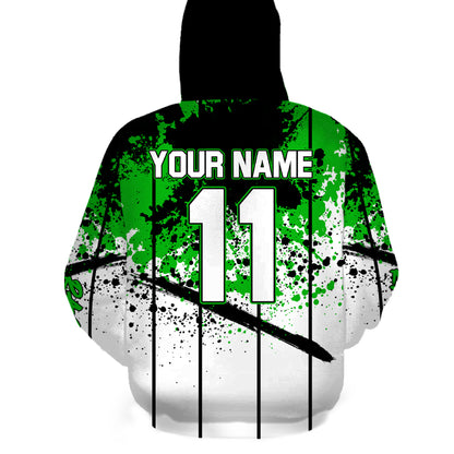 Personalized Green ATV Motocross Hoodie For Adult Quad Bike Off-Road Hoodie Unisex PDT907