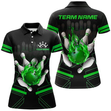 Load image into Gallery viewer, Custom Flame Bowling Jersey For Women Bowling Team Shirt League Bowling Polo Shirt BDT303