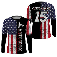 Load image into Gallery viewer, American Motocross Jersey Personalized UPF30+ Kid&amp;Adult Dirt Bike Shirt Off-Road Motorcycle Jersey PDT746
