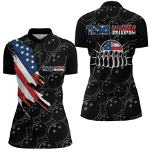Load image into Gallery viewer, American Bowling Shirts Women Custom Bowling Quarter-Zip Shirt Team League Bowling Jerseys BDT348